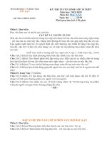 Đề thi tuyển sinh vào lớp 10 THPT năm 2019-2020 môn Ngữ văn có đáp án - Sở GD&ĐT Bắc Kạn