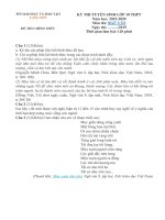 Đề thi tuyển sinh vào lớp 10 THPT năm 2019-2020 môn Ngữ văn có đáp án - Sở GD&ĐT Lạng Sơn