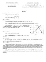 Đề thi tuyển sinh vào lớp 10 THPT năm 2019-2020 môn Toán có đáp án - Sở GD&ĐT Bến Tre