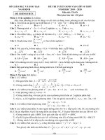 Đề thi tuyển sinh vào lớp 10 THPT năm 2019-2020 môn Toán có đáp án - Sở GD&ĐT Nam Định
