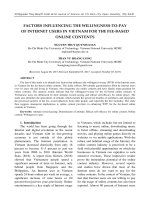 factor influening the willingness to pray of  internet users  in vietnam 