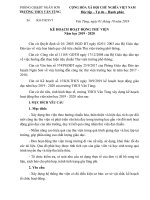 Kế hoạch hoạt động thư viện năm học 2019  2020