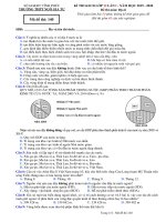 Đề thi thử THPT Quốc gia lần 1 môn Địa lí năm 2019-2020 có đáp án - Trường THPT Ngô Gia Tự