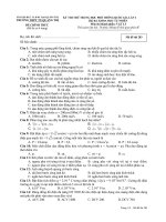 Đề thi thử THPT Quốc gia lần 1 môn Vật lí năm 2019-2020 có đáp án - Trường THPT TX Quảng Trị
