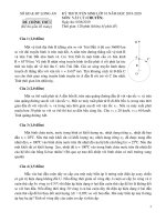 Đề thi tuyển sinh vào lớp 10 THPT năm 2019-2020 môn Vật lí có đáp án - Sở GD&ĐT Hải Phòng (Khối chuyên)