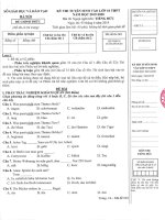 Đề thi tuyển sinh vào lớp 10 THPT năm 2019-2020 môn Tiếng Đức có đáp án - Sở GD&ĐT Hà Nội