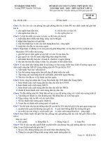 Đề thi thử THPT Quốc gia lần 1 môn Lịch sử năm 2019-2020 có đáp án - Trường THPT Nguyễn Viết Xuân