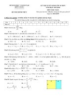 Đề thi tuyển sinh vào lớp 10 THPT năm 2019-2020 môn Toán có đáp án - Sở GD&ĐT Kiên Giang