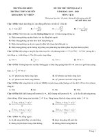 15  đề thi thử THPT QG môn vật lí   chuyên KHTN   hà nội   lần 1   năm 2020 (có lời giải chi tiết) 