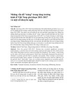 Những vấn đề “nóng” trong tăng trưởng kinh tế Việt Nam giai đoạn 2011-2017 và một số khuyến nghị