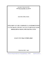 TỔNG HỢP VẬT LIỆU COMPOZIT Cu-Ti-HYDROTANXIT  VÀ ỨNG DỤNG LÀM XÚC TÁC XỬ LÝ METYLEN XANH, RHODAMIN-B TRONG MÔI TRƯỜNG NƯỚC