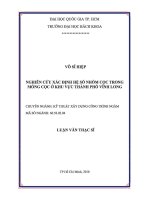Nghiên cứu xác định hệ số nhóm cọc trong móng cọc ở khu vực thành phố Vĩnh Long