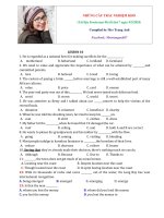 NHỮNG câu TRẮC NGHIỆM KHÓ bài 10 