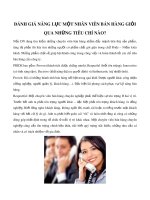 Đánh giá năng lực một nhân viên bán hàng giỏi qua những tiêu chí nào