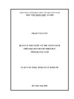 QUẢN LÝ NHÀ NƯỚC VỀ THU NGÂN SÁCH TRÊN ĐỊA BÀN HUYỆN HIỆP ĐỨC TỈNH QUẢNG NAM (Luận văn thạc sĩ)
