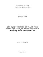 Ứng dụng công nghệ GIS và viễn thám trong việc xây dựng bản đồ trạng thái rừng tại vườn quốc gia ba bể 
