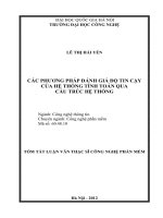 Các phương pháp đánh giá độ tin cậy của hệ thống tính toán qua cấu trúc hệ thống 