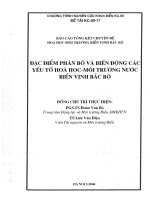 Đặc điểm phân bố và biến động các yếu tố hóa học   môi trường nước biển vịnh bắc bộ 
