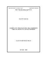 Nghiên cứu tính toán ống trụ composite chịu tác dụng của áp suất di động 