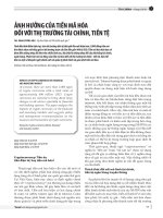 Ảnh hưởng của tiền mã hóa đối với thị trường tài chính, tiền tệ