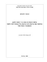 Kiến trúc và chuẩn phần mềm trên nền web, ứng dụng xây dựng hệ thống thi trắc nghiệm 