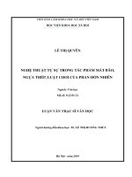 NGHỆ THUẬT TỰ SỰ TRONG TÁC PHẨM MẮT BÃO, NGỰA THÉP, LUẬT CHƠI CỦA PHAN HỒN NHIÊN (Luận văn thạc sĩ)