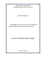 Định hướng giá trị văn hóa công nghiệp của sinh viên chuyên ngành quản trị nhân lực 