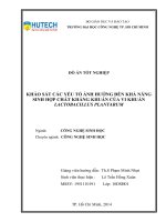 Khảo Sát Các Yếu Tố Ảnh Hưởng Đến Khả Năng Sinh Hợp Chất Kháng Khuẩn Của Vi Khuẩn