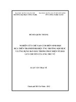 Nghiên cứu chế tạo cảm biến sinh học dựa trên transistor hiệu ứng trường sợi silic và ứng dụng ban đầu trong phát hiện tế bào lưu chuyển của ung thư vú 
