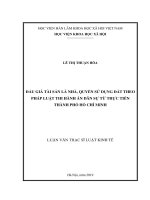ĐẤU GIÁ TÀI SẢN LÀ NHÀ, QUYỀN SỬ DỤNG ĐẤT THEO PHÁP LUẬT THI HÀNH ÁN DÂN SỰ TỪ THỰC TIỄN THÀNH PHỐ HỒ CHÍ MINH (Luận văn thạc sĩ)