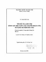 Đánh giá hiệu suất của chuyển mạch ATM, sử dụng bộ đệm đầu vào 