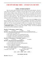 Đọc hiểu tiếng anh có đáp án 