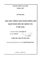 Pháp luật chống cạnh tranh không lành mạnh trong lĩnh vực quảng cáo ở việt nam 