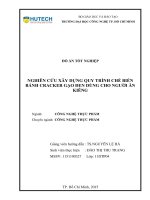 Nghiên Cứu Xây Dựng Quy Trình Chế Biến Bánh Cracker Gạo Đen Dùng Cho Người Ăn Kiêng