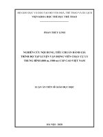 Nghiên cứu nội dung, tiêu chuẩn đánh giá trình độ tập luyện vận động viên chạy cự ly trung bình (800 m, 1500 m) cấp cao việt nam 
