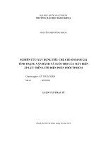 Nghiên cứu xây dựng tiêu chí, chỉ số đánh giá tình trạng vận hành và tuổi thọ của máy biến áp lực trên lưới điện phân phối Tp. Hồ Chí Minh