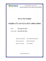 Nghiên Cứu Sản Xuất Mứt Chôm Chôm