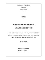nghiên cứu phương pháp giảng dạy khẩu ngữ tiếng hán sơ cấp bằng tranh ảnh cho sinh viên việt nam 