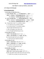 Bài tập và ngữ pháp tiếng anh lớp 8  