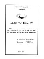 Thực hiện quyền của chủ sở hữu nhà nước đối với doanh nghiệp nhà nước ở việt nam 