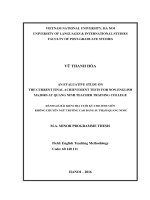 An evaluative study on the current final achievement tests for non english majors at quang ninh teacher training college 