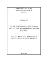 Các giải pháp marketing nhằm nâng cao năng lực cạnh tranh của công ty bảo việt hải phòng 
