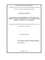 The effects of peer feedback on the first year students’ writing performance  an action research at hanoi law university 