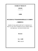 NGHIÊN cứu đặc điểm NGÔN NGỮ và nội hàm văn hóa của tục NGỮ LAO ĐỘNG sản XUẤT TRONG TIẾNG hán HIỆN đại – SO SÁNH với TIẾNG VIỆT 