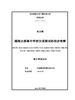 bước đầu khảo sát công tác kiểm tra tiếng trung ở các trường thpt phía bắc việt nam 