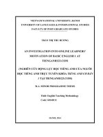 nghiên cứu động lực học tiếng anh của người học tiếng anh trực tuyến khóa tiếng anh cơ bản 1 tại tienganh123 com 