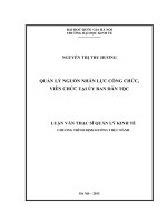 Quản lý nguồn nhân lực công chức, viên chức tại ủy ban dân tộc 