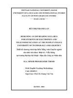 Designing an ESP reading syllabus for students of electronics and telecommunication at the people’s police university of technology and logistics 