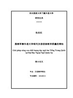 Giải pháp nâng cao chất lượng dạy ngữ âm tiếng trung quốc tại đại học ngoại ngữ quân sự
