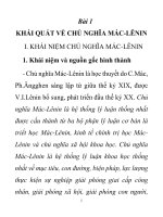 Giáo trình chính trị cao đẳng giáo dục nghề nghiệp bài 1 khái quát về chủ nghĩa mác lênin 